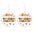 Wholesale Wooden printed school season grade text retro Bohemian autumn earrings