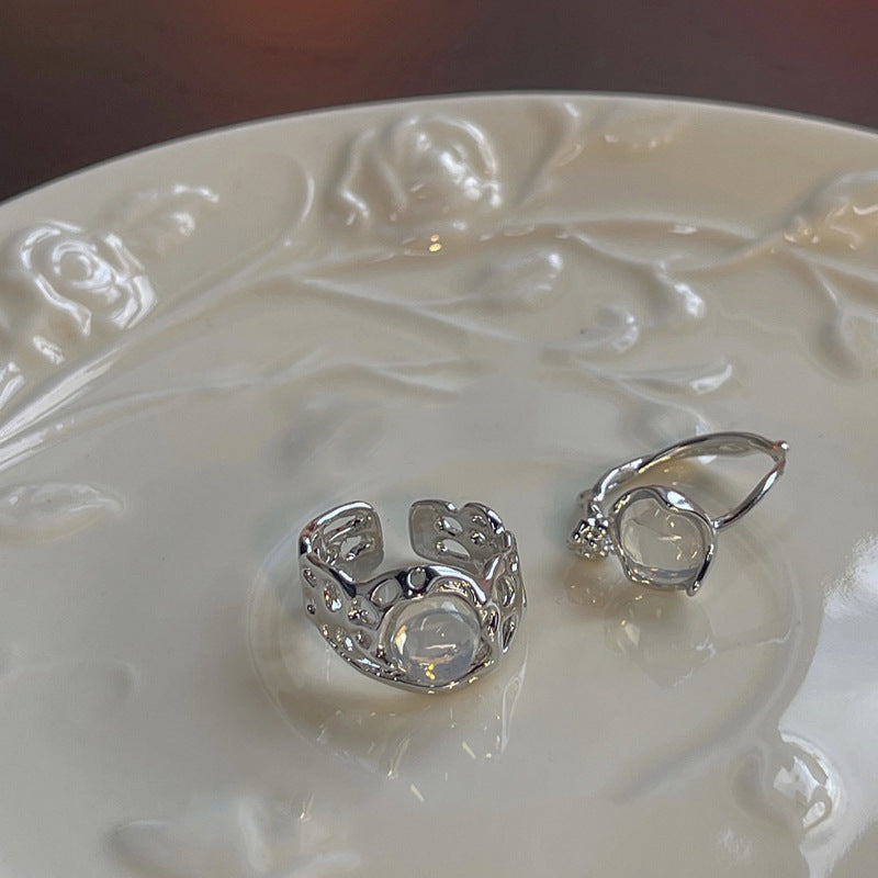 Wholesale Adjustable copper moonstone ring