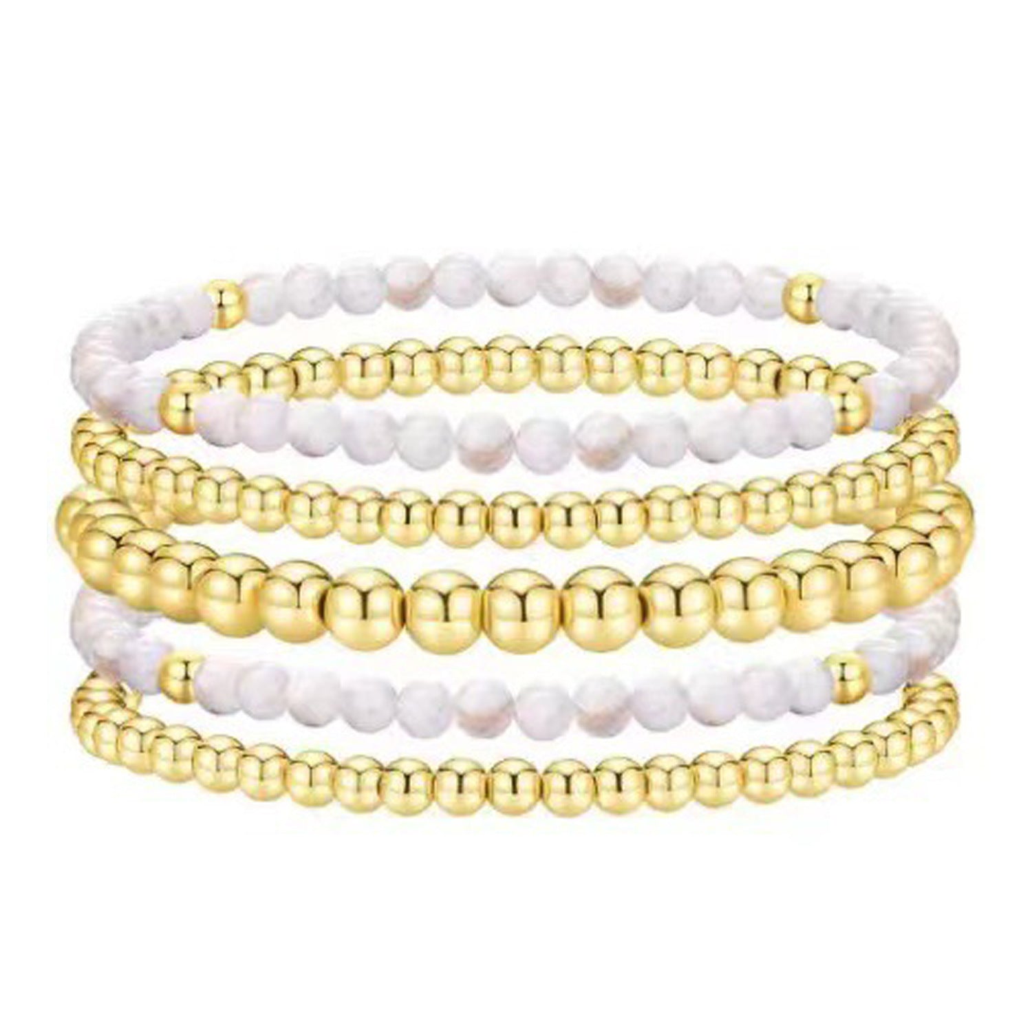 Wholesale Gold Pearl Bracelet Acrylic Gold Beads Pearl Bracelet