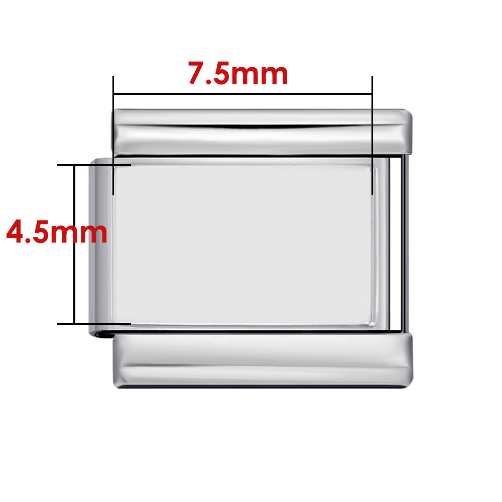 Wholesale Italian Module Bracelet Block Elastic ing Titanium Steel Strap Italian Charm