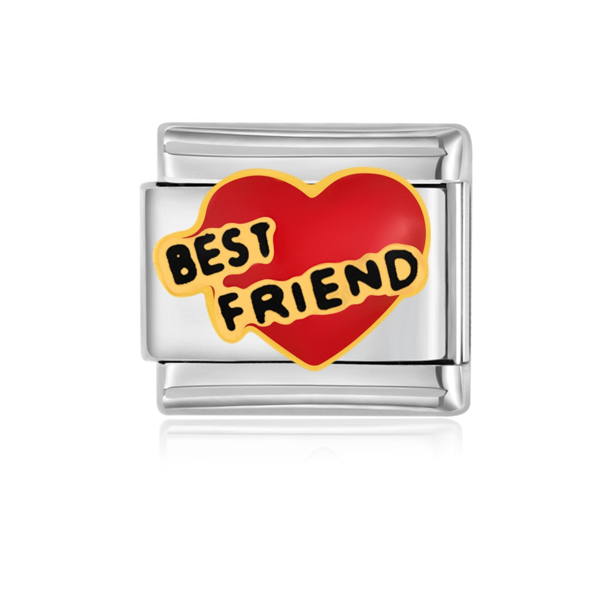 Wholesale Italian Charm Heart Titanium Steel Module Bracelet Free  Matchinging Splicing DIY Charms