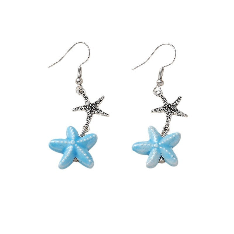Wholesale Ocean Style Ceramic Starfish Earrings
