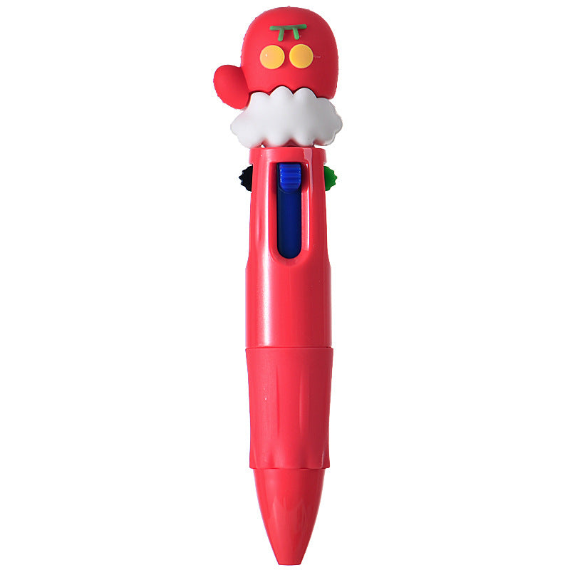 Wholesale Cute cartoon Christmas four-color ballpoint pen