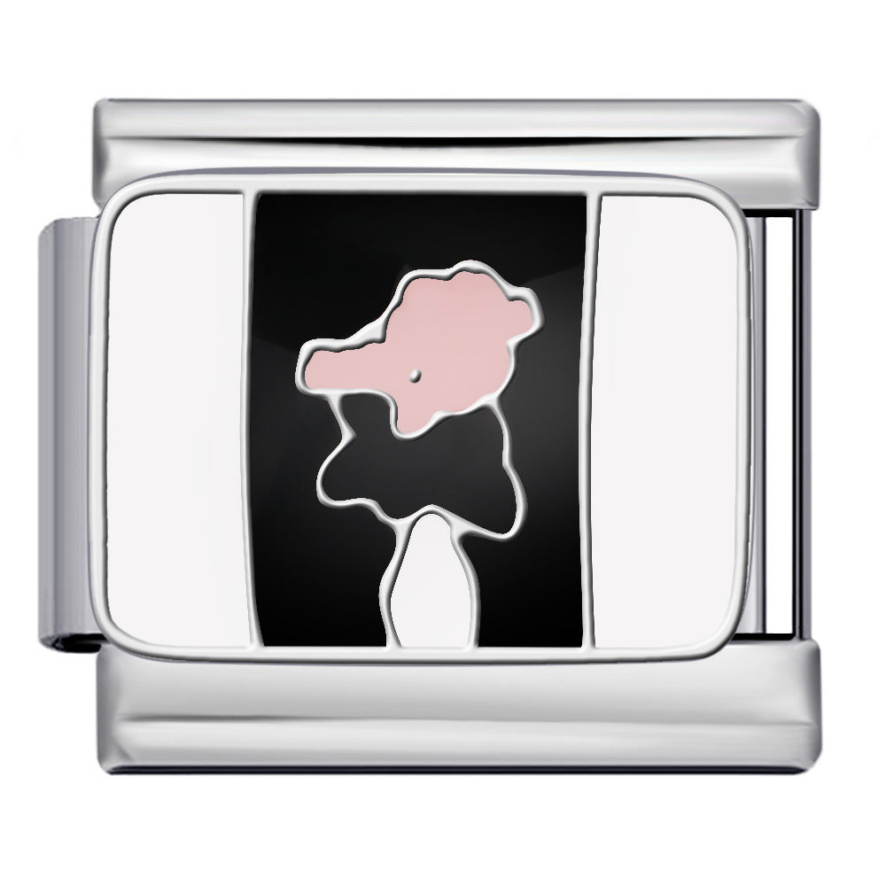 Wholesale Italian modular  titanium steel drip welding pattern DIY bracelet