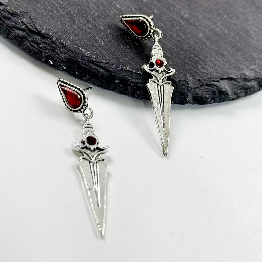 Wholesale  Retro Dark Gothic Dagger-Shaped Earrings