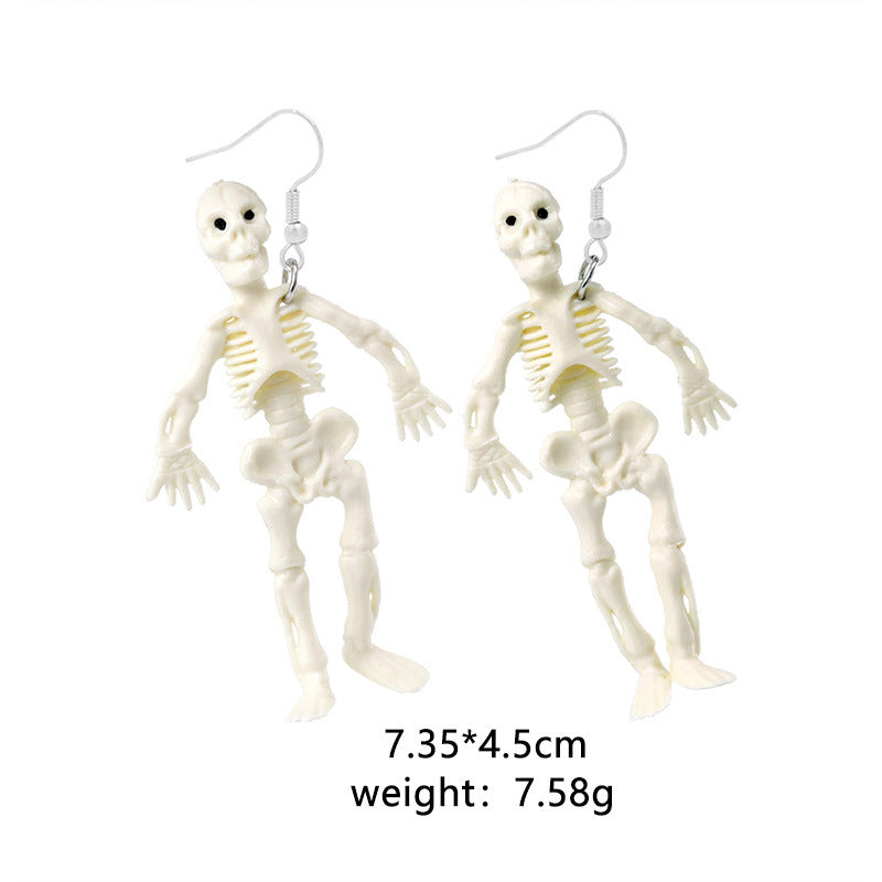Wholesale Halloween Spider Pumpkin Ghost Skull Resin Earrings ACC-ES-BinLi005