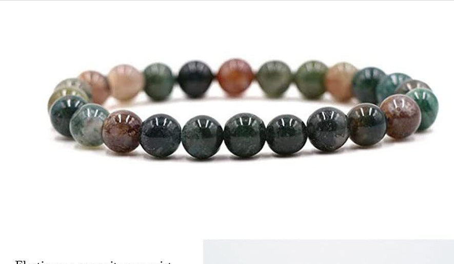 Wholesale Tiger Eye Stone Agate Volcanic Rock Amethyst Red Agate Beads Elastic Bracelet