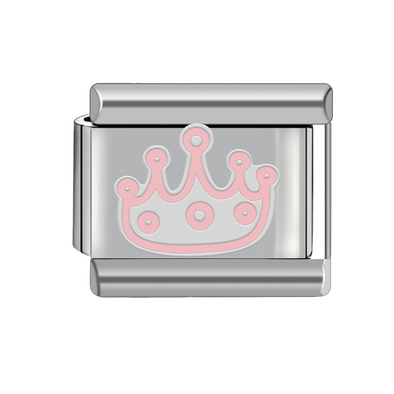 Wholesale Italian Charm Bracelet Heart Shape Stainless Steel Bracelet 9mm DIY Pattern Free Stitching Detachable Composable Bracelet ACC-BT-JL007