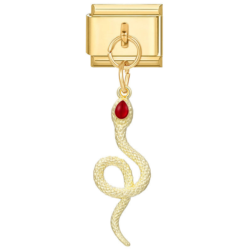 Wholesale Italian Charm Bracelet 9mm DIY Splicing Pink Series Gold Pendant Stainless Steel Composable Bracelet