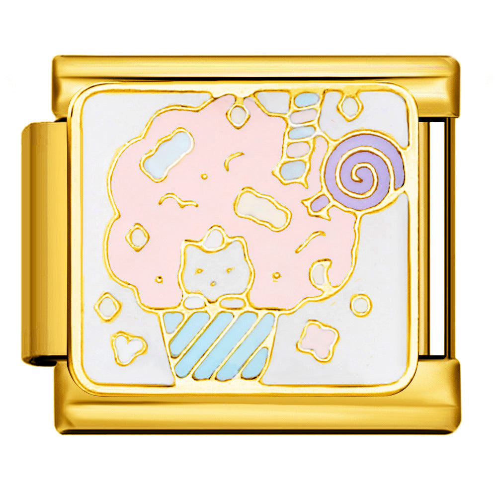 Wholesale Italian Charm Bracelet 9mm DIY Splicing Cute Creative Stainless Steel Composable Bracelet