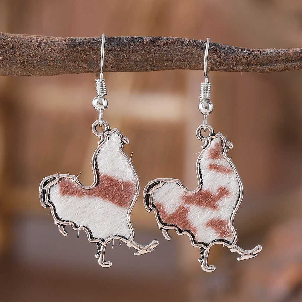 Wholesale  Retro Big Cock Animal Earrings