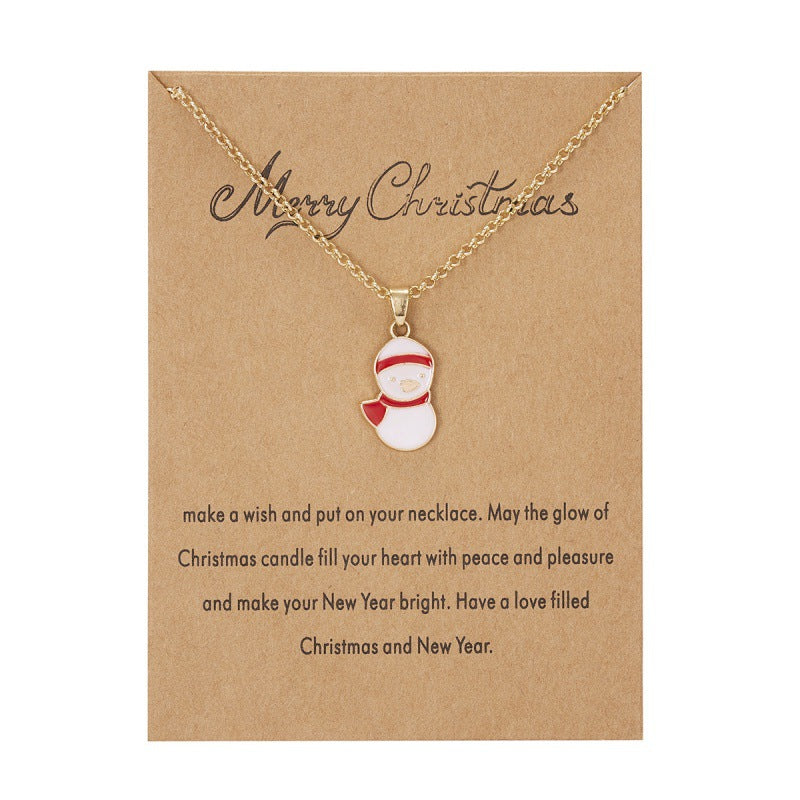 Wholesale Fashion Christmas tree Christmas snowman necklaces