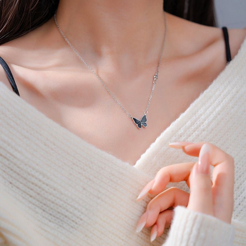Wholesale Butterfly Design Alloy Electroplated Clavicle Chain Fashion Jewelry