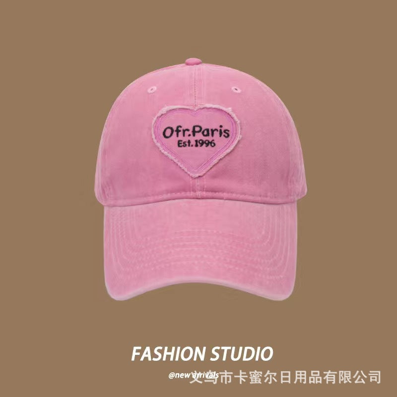 Wholesale Retro Cotton Love Heart Hat Soft Top Baseball Cap ACC-HT-KME007