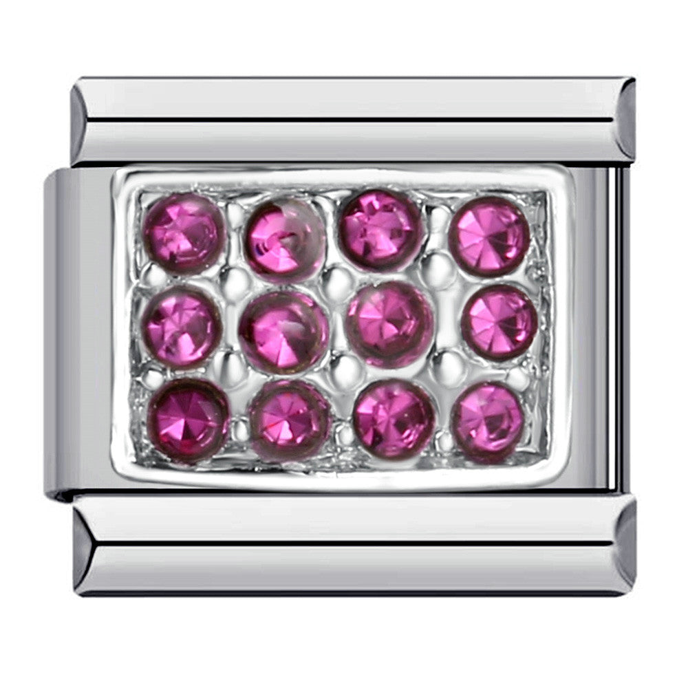 Wholesale Italian Charm Bracelet 9mm DIY Splicing Removable Purple Element Stainless Steel Composable Bracelet