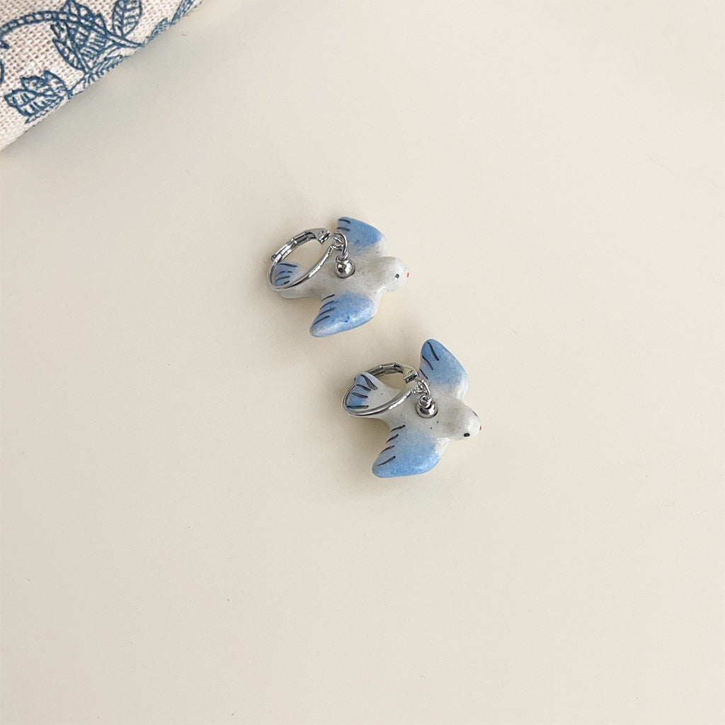 Wholesale Blue and white porcelain series earrings