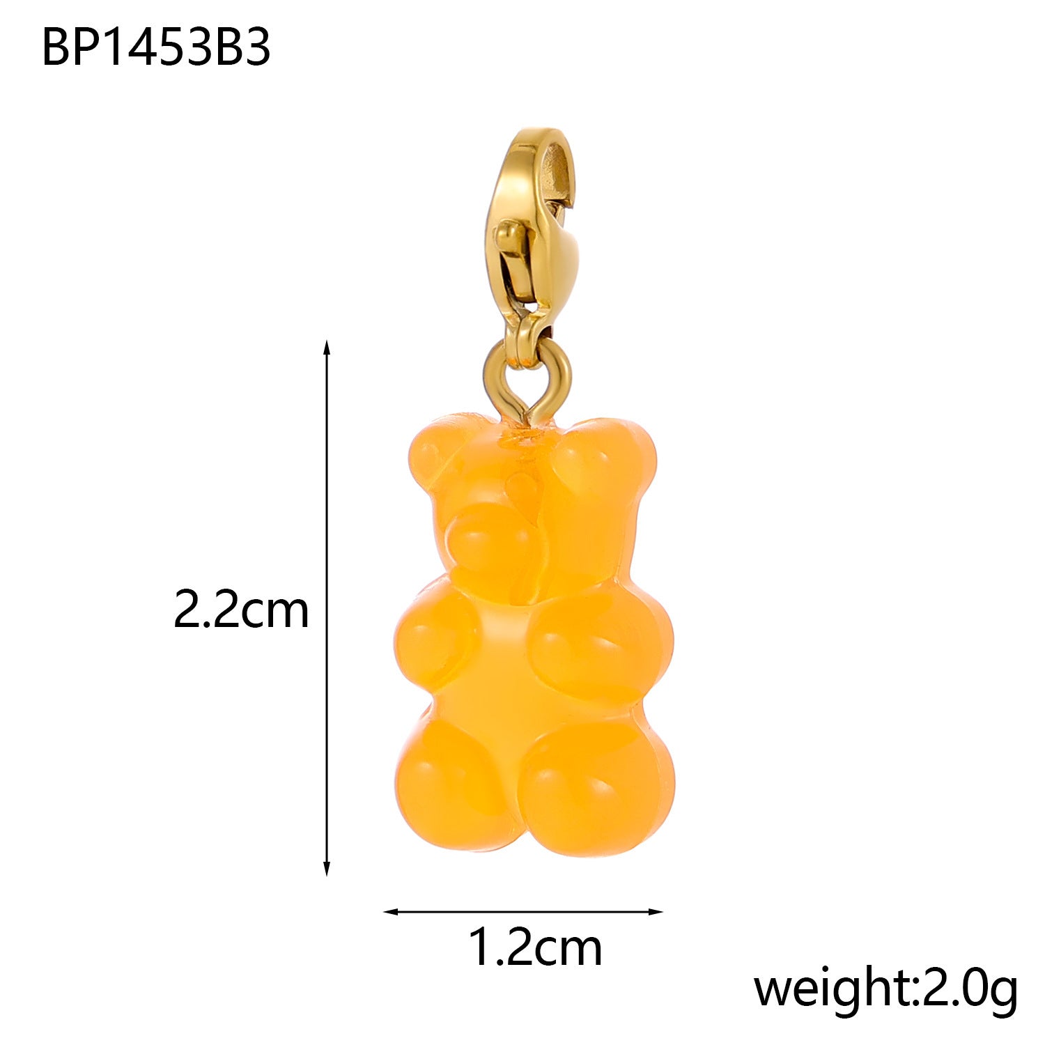 Wholesale  Macaron Colorful Bear DIY Jewelry Pendant