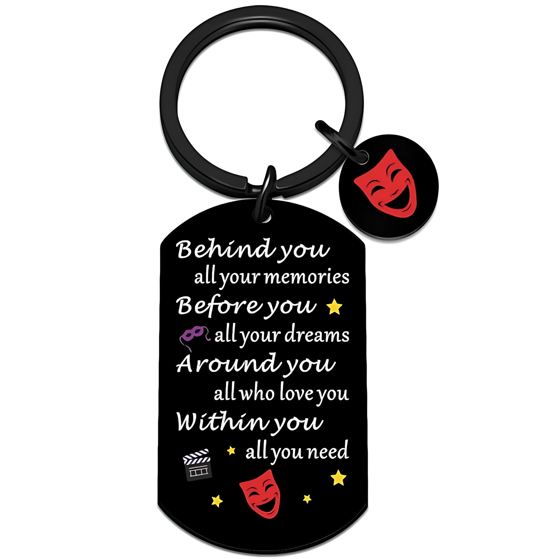 Wholesale Stainless Steel UV Printed Keychain - Decorative Christmas Gift Accessory