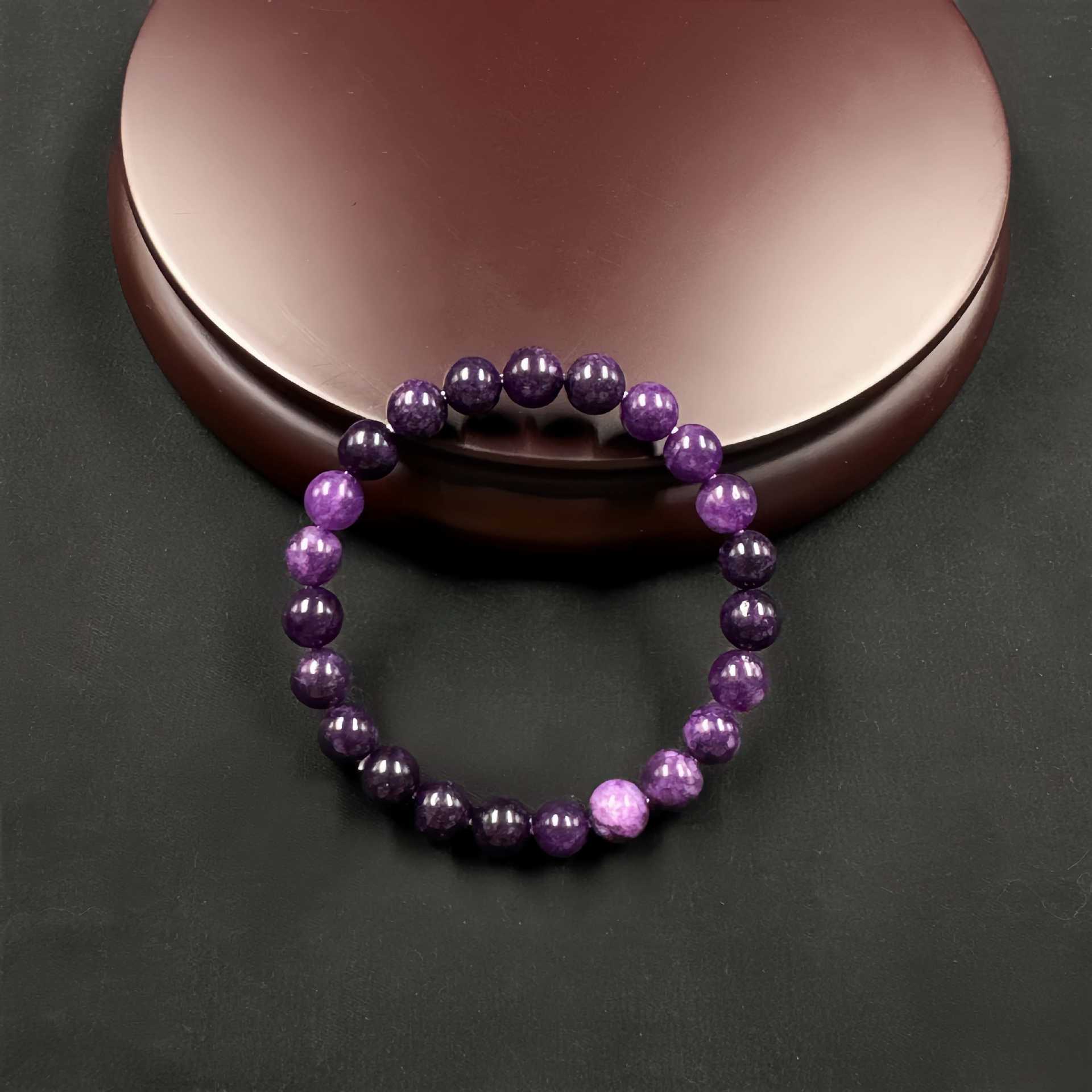 Wholesale Purple Dragon Stone Adjustable Elastic Cord Bracelet
