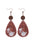 Wholesale  Irregular Graphic Cactus Pattern Leather Earrings