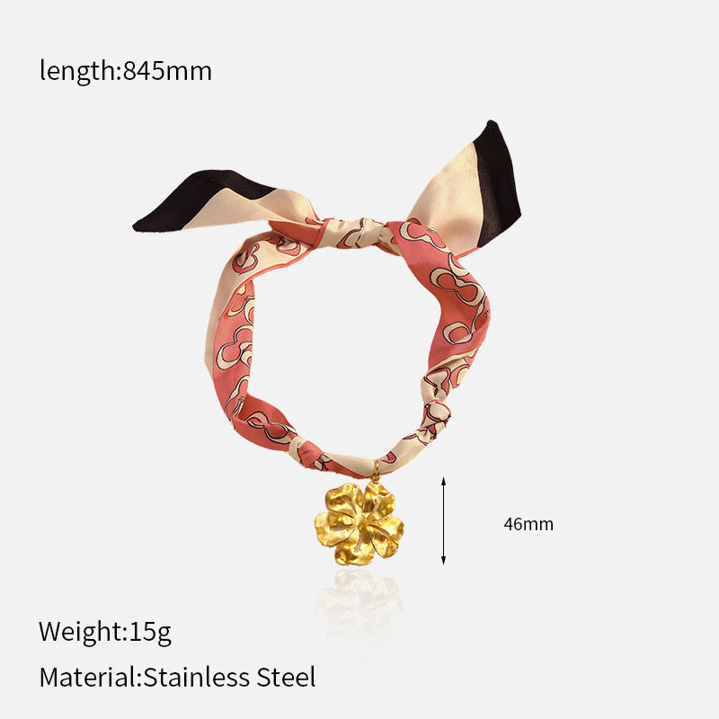 Wholesale Stainless Steel Elegant Silk  Ocean Style Multi-Pendant Necklace