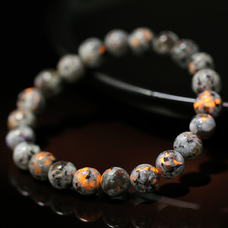 Wholesale 6/8/10mm Natural Flame Stone Bead Bracelet
