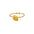 Wholesale stainless steel plated 18k real gold 26 English letter ring