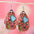 Wholesale Valentine's Day Plaid Love Water Drop Leather Double Sided Earrings