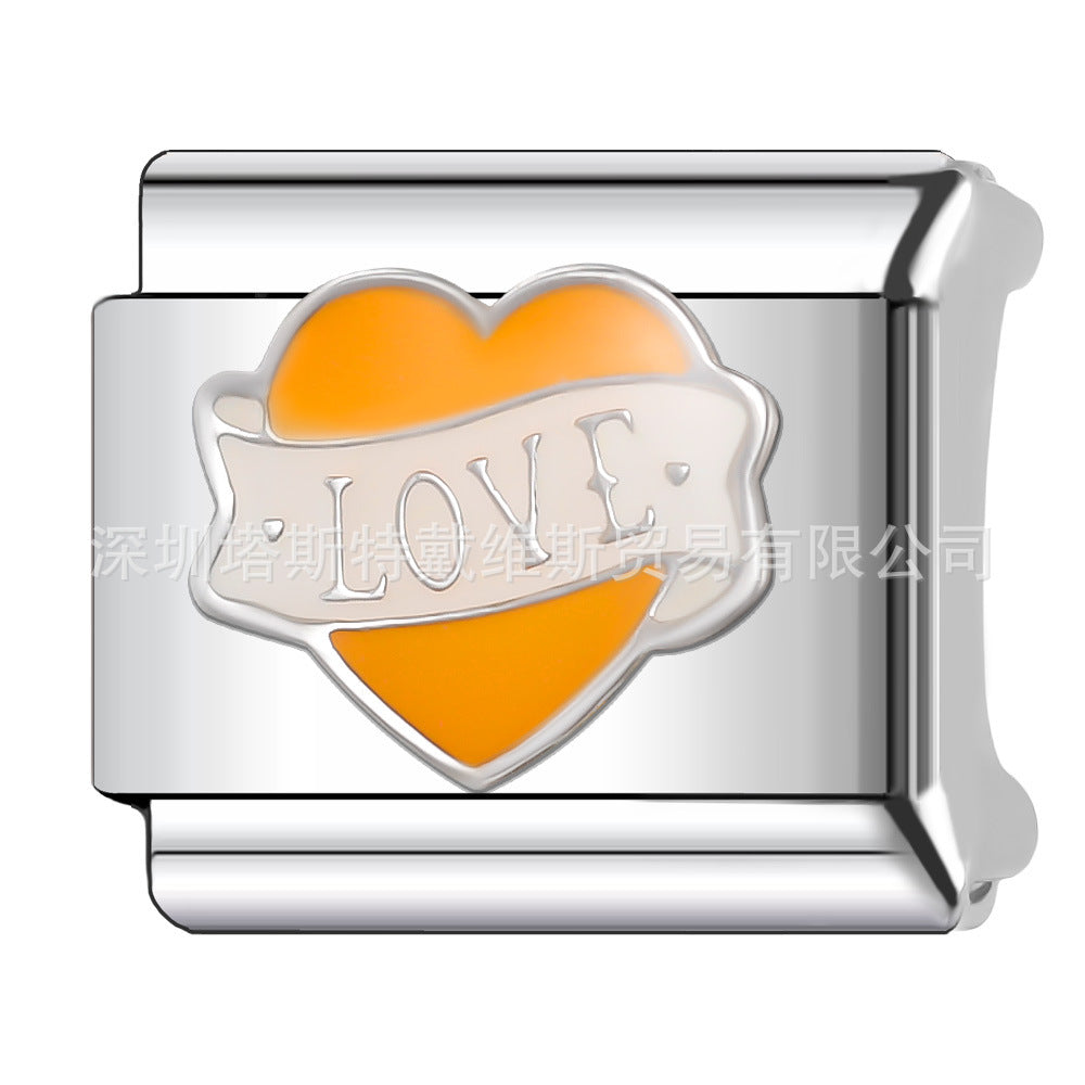 Wholesale Italian Charm Bracelet 9mm DIY Splicing Cute Creative Stainless Steel Composable Bracelet