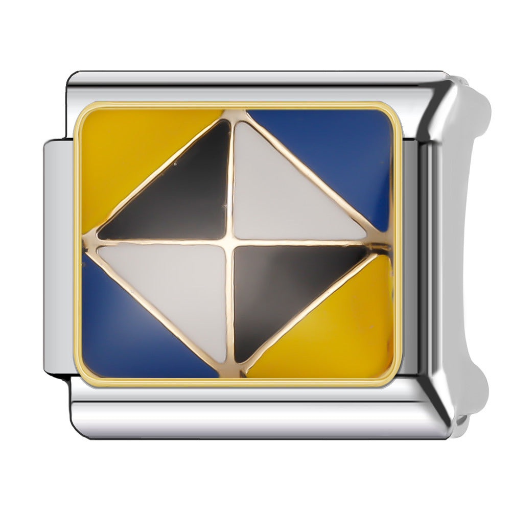 Wholesale Italian Charm Bracelet 9mm DIY Splicing Versatile Grid Series Stainless Steel Composable Bracelet