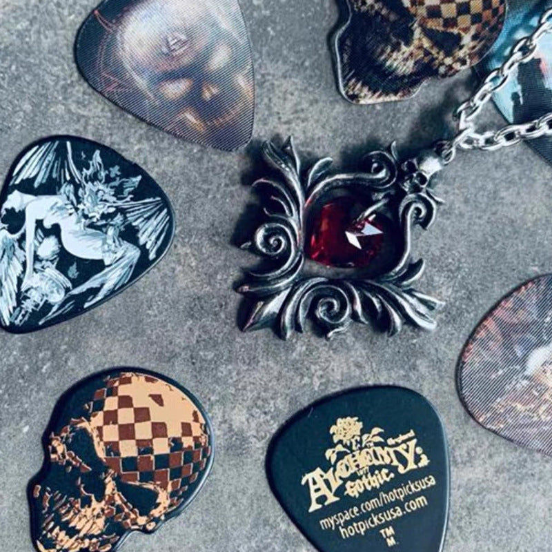 Wholesale Vintage Old Rose Love Pendant  Skull Necklace