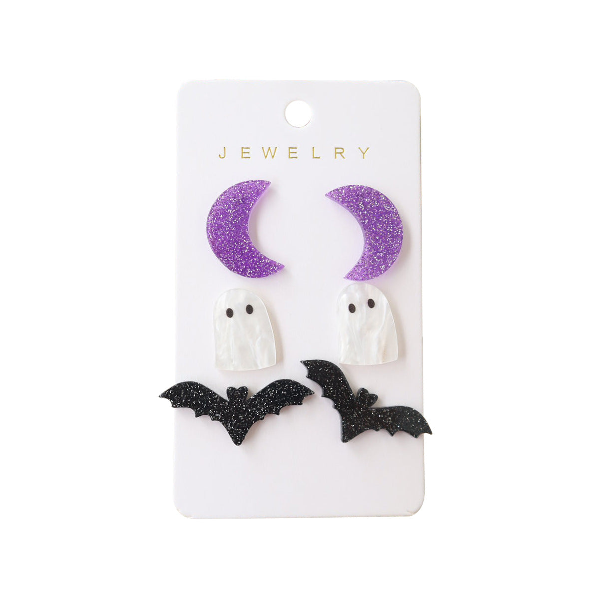 Wholesale Acrylic  Cartoon Ghost Bat Earring Set Cute Jewelry Accessory for Women