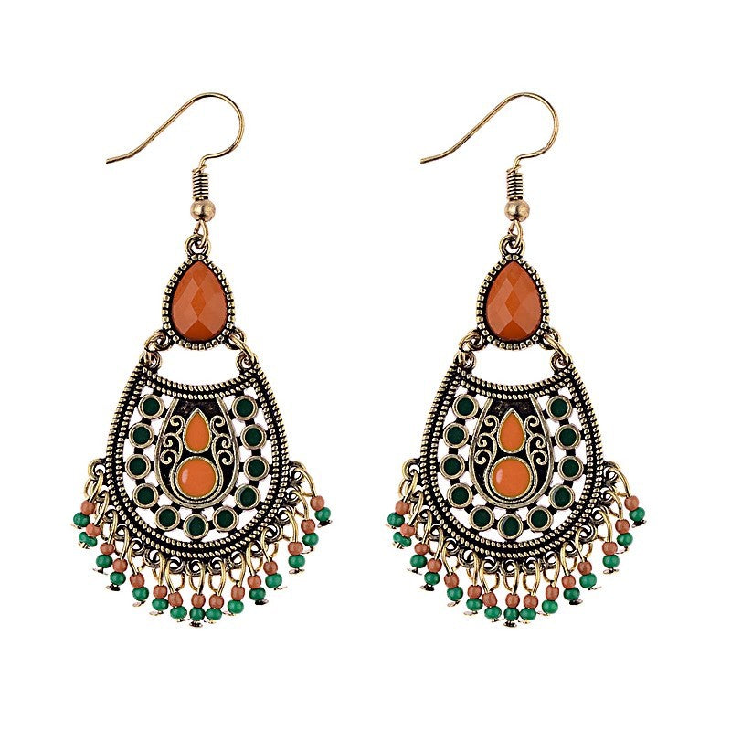 Wholesale Retro Bohemian Ethnic Style Earrings Tassel Earrings ACC-ES-Gumi005