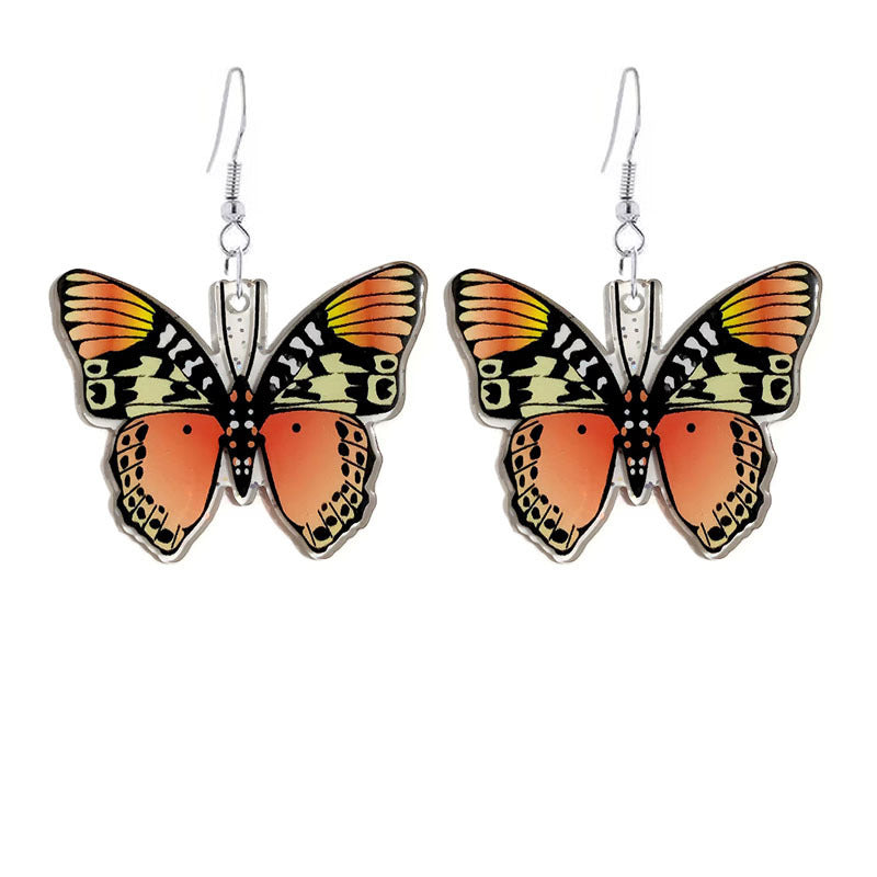 Wholesale Colorful Butterfly Acrylic Earrings ACC-ES-YiYuan014