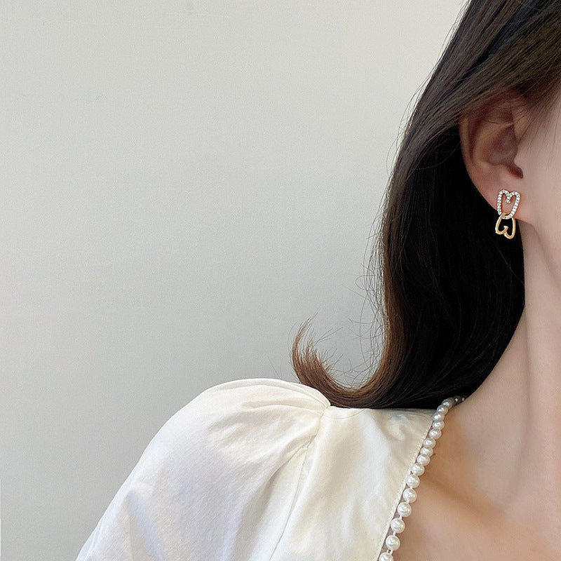 Wholesale Love Earrings Micro-inlaid Zircon Earrings