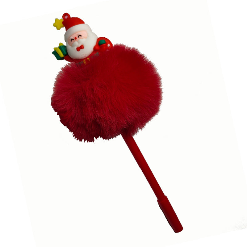Wholesale Christmas style plush ballpoint pen