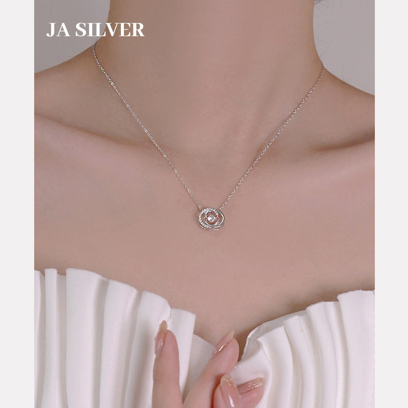 Wholesale  925 sterling silver beating heart necklace