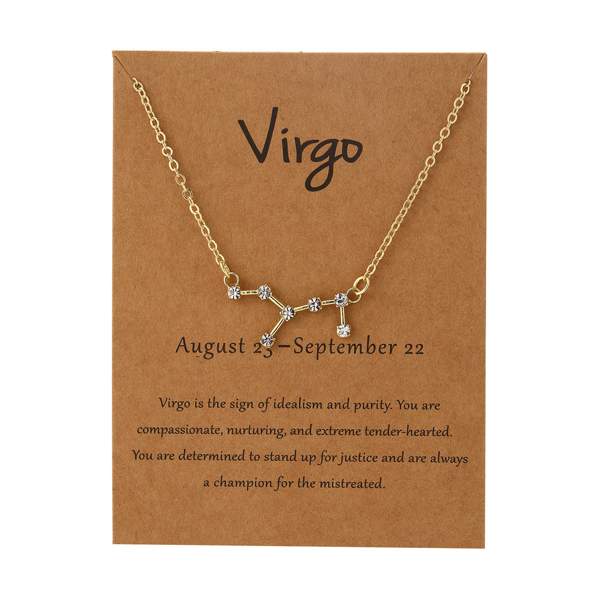 Wholesale constellation card pendant clavicle chain twelve constellation necklace