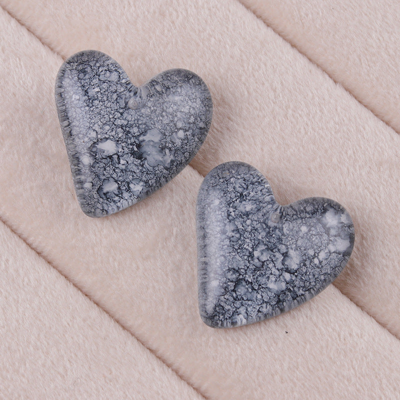 Wholesale  Bohemian love geometric diamond acrylic earrings