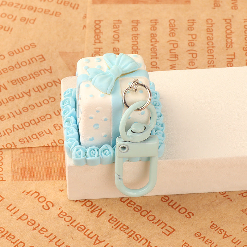 Keychain de gâteau d'anniversaire stéréo en gros