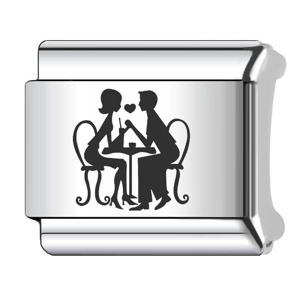 Wholesale Italian Charm Bracelet 9mm DIY Splicing Couple Love Stainless Steel Composable Bracelet