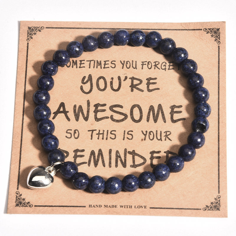 Wholesale 6mm10MM African Turquoise Bracelet Picture Stone Agate Beads Bracelet ACC-BT-zhixiang007