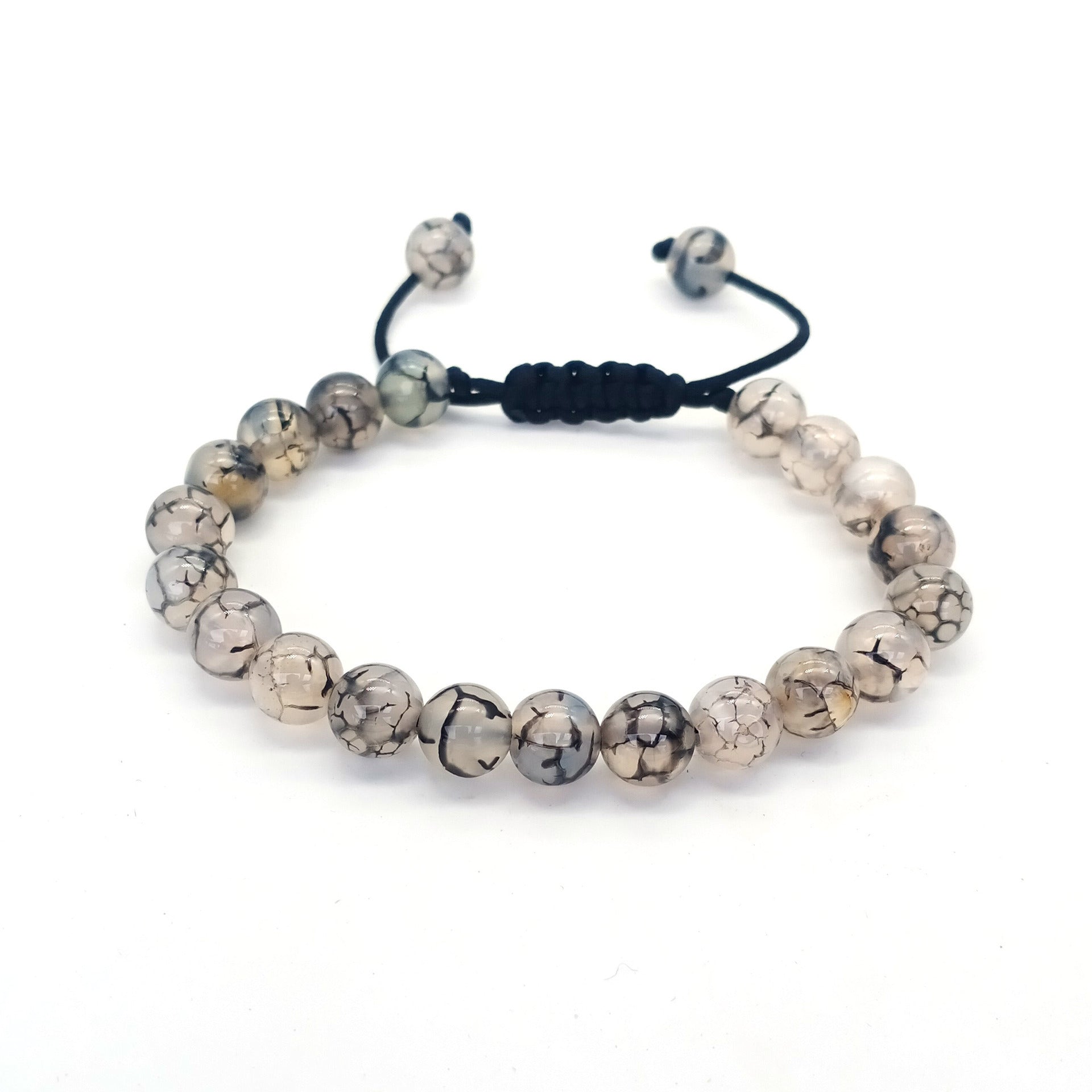 Wholesale 8MM Natural Stone Colorful Stone Crystal Beads Adjustable Bracelet ACC-B T-ZhongH023