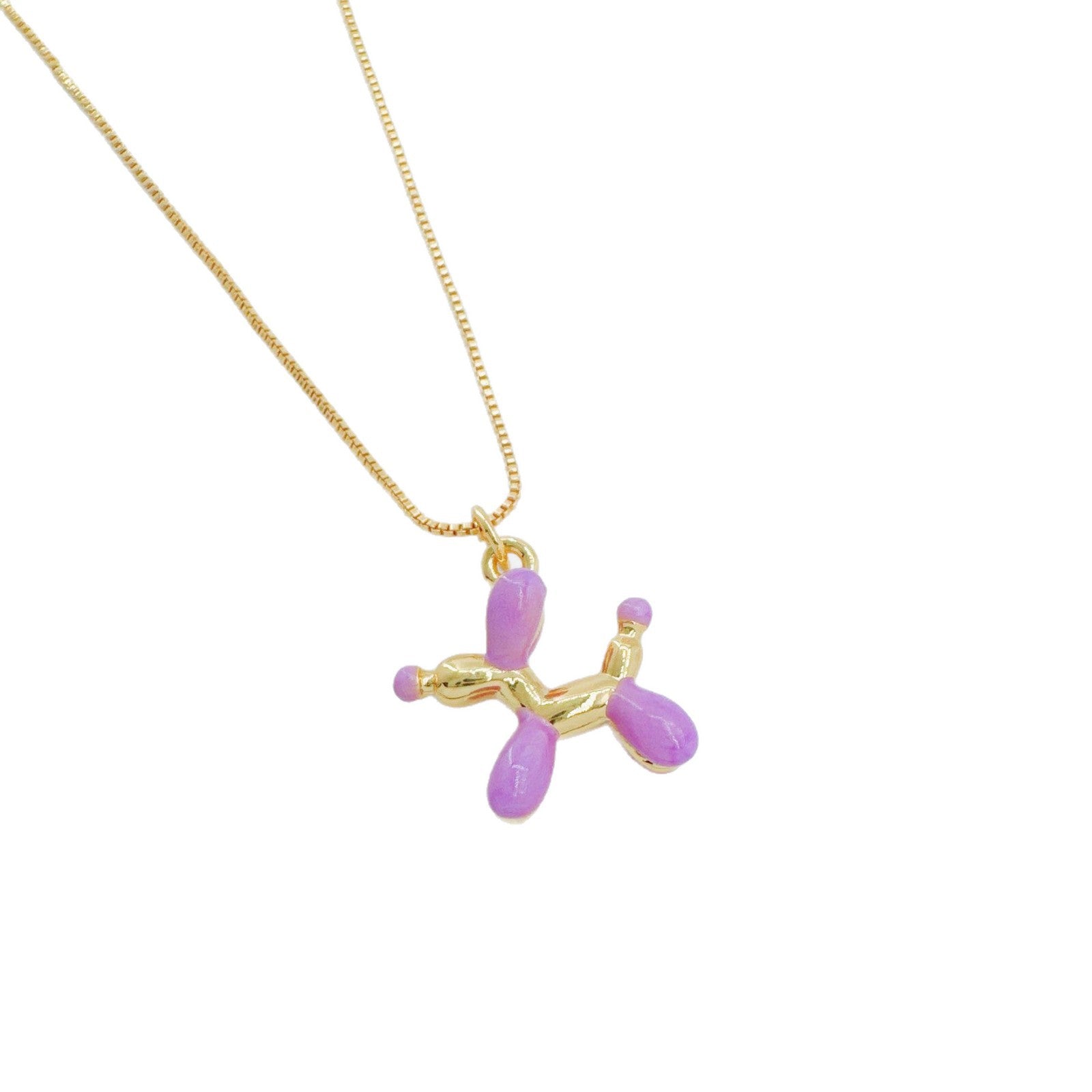 Wholesale Trendy Cute Dog Pendant Necklace Gold Plated Copper Fashion Accessory