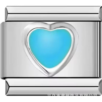 Wholesale Double Heart Gemstone Bracelet,  Stainless Steel Splicing Jewelry Accessory,  Chic Gift for Everyday Wear