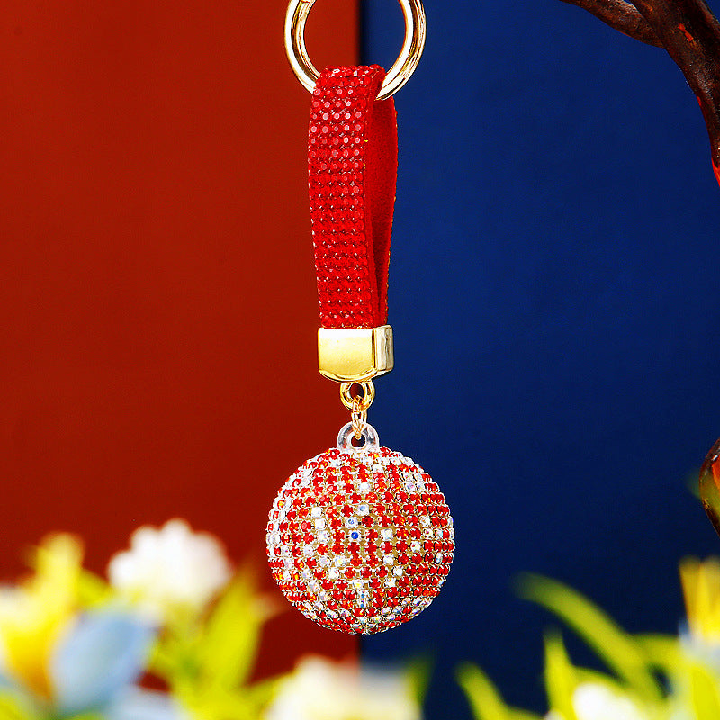 Wholesale Creative Diamond Mixed Color Ball Alloy Keychain ACC-KC-RuiYuan009