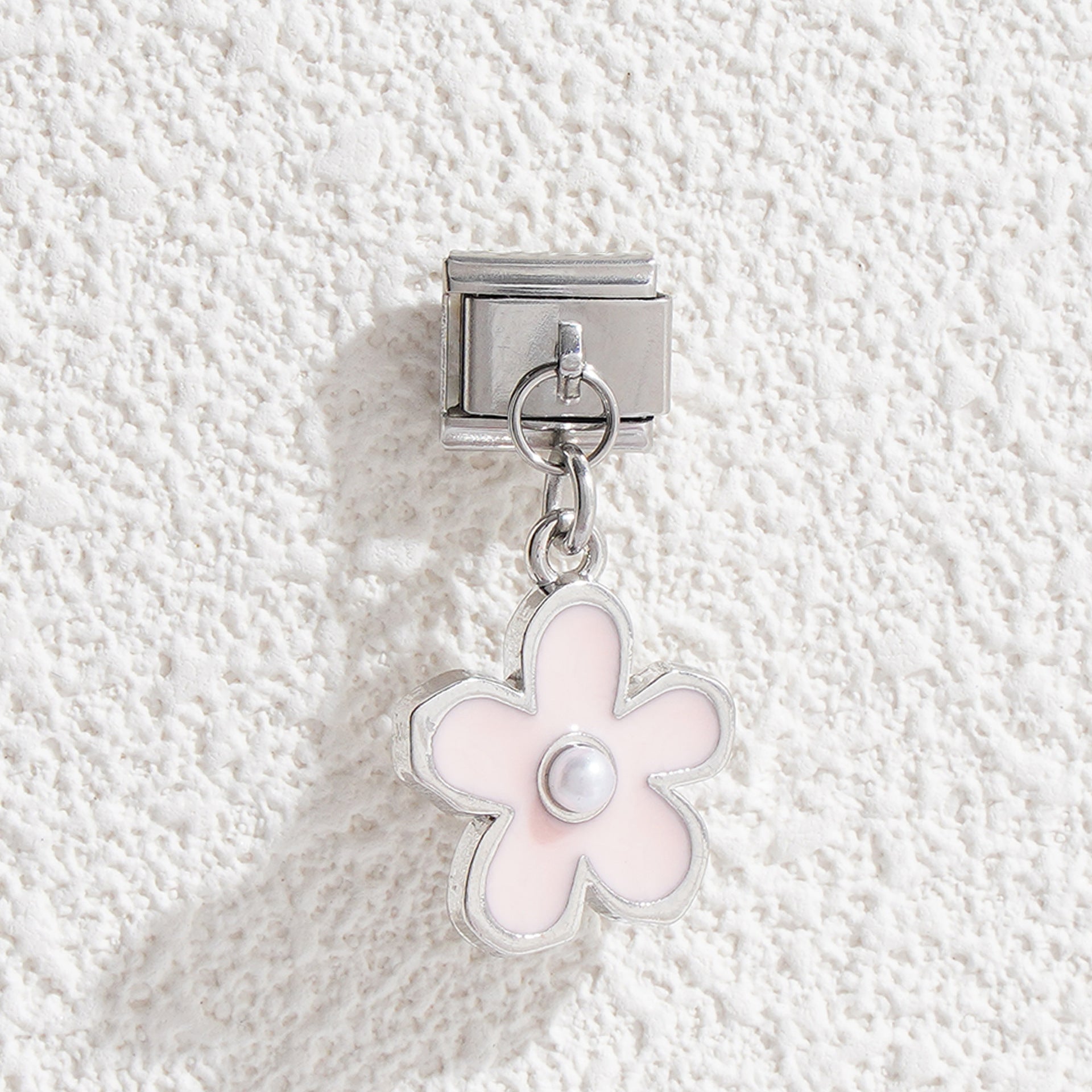 Wholesale 5pcs Italian Charm Bracelet 9mm DIY Splicing Flower Pendant Stainless Steel Composable Bracelet