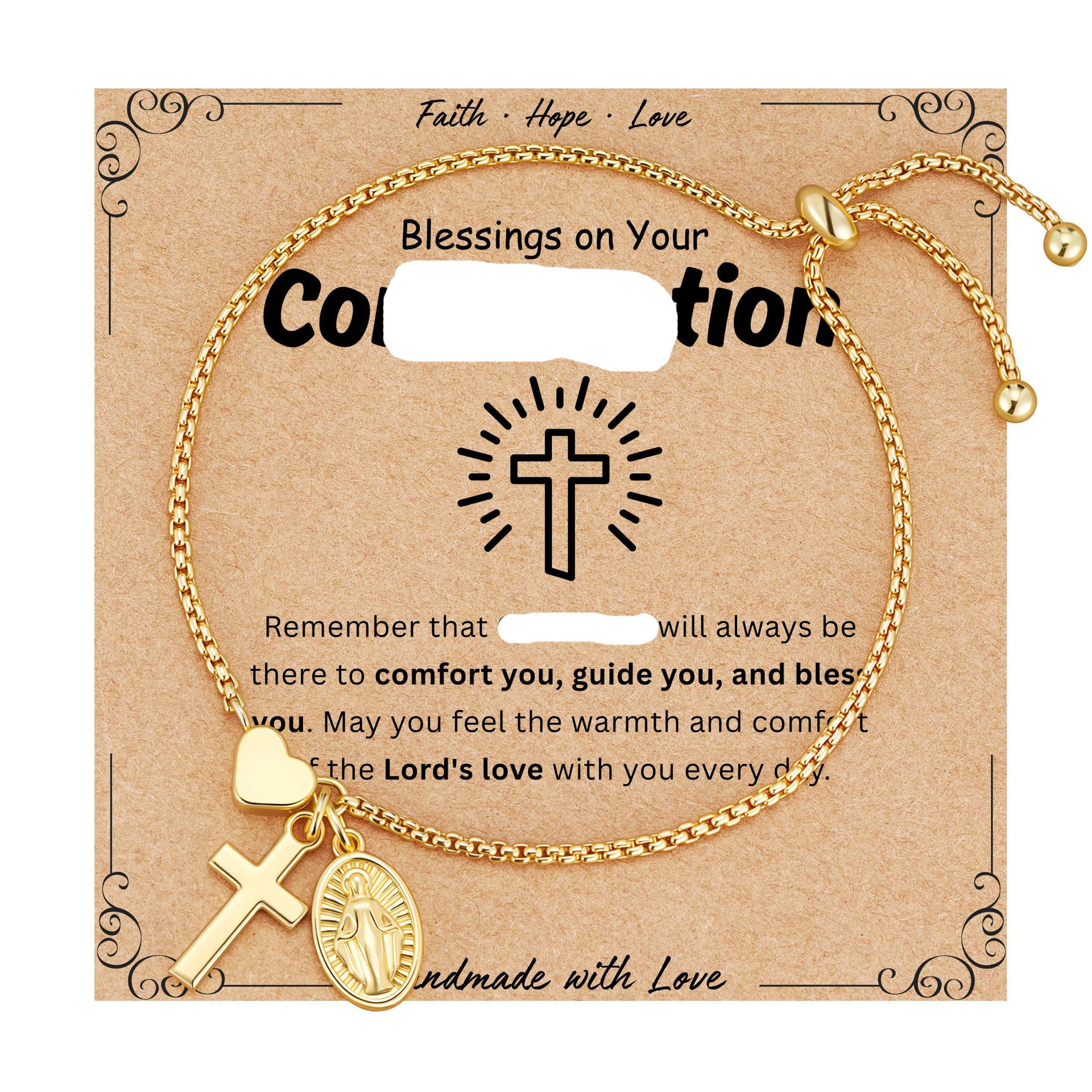 Wholesale Heart and Cross Faith Bracelet