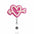 Wholesale Colorful 3D Double-layer Heart-shaped Acrylic Retractable Clip Badge Keychain