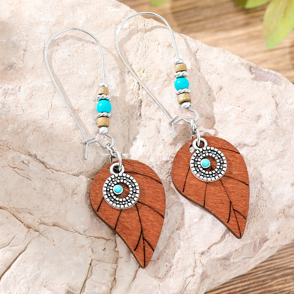 Wholesale Bohemian Retro Circular Antique Silver Tassel Earrings Tibetan Style Ethnic Zinc Alloy Jewelry Accessory Gift